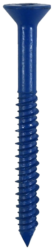 Cobra Anchors 633T Screw, 1/4 in Thread, 2-3/4 in L, Flat Head, Phillips, Robertson Drive, Steel, 100/PK