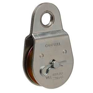Campbell T7550401 Pulley, Single Sheave, 3/8 in Rope, 420 lb Working Load, 1-1/2 in Sheave