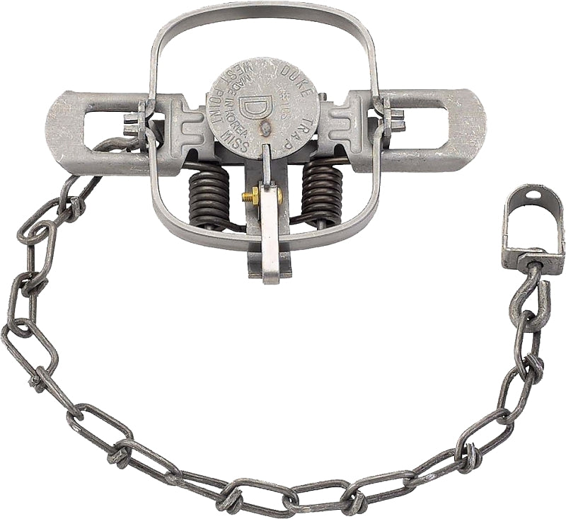 Duke Traps 0469 Coil Spring Trap, Spring Locking, For: Mink, Muskrat, Raccoon