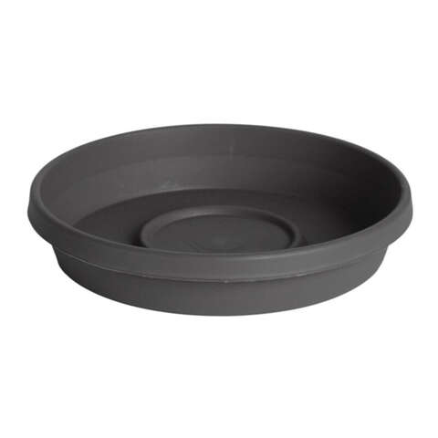 Bloem Terra 2.75 in. H X 17 in. W X 17 in. D Resin Traditional Tray Charcoal
