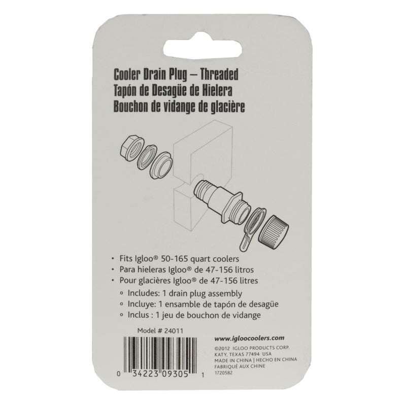 Igloo Cooler Drain Plug White 1 pk