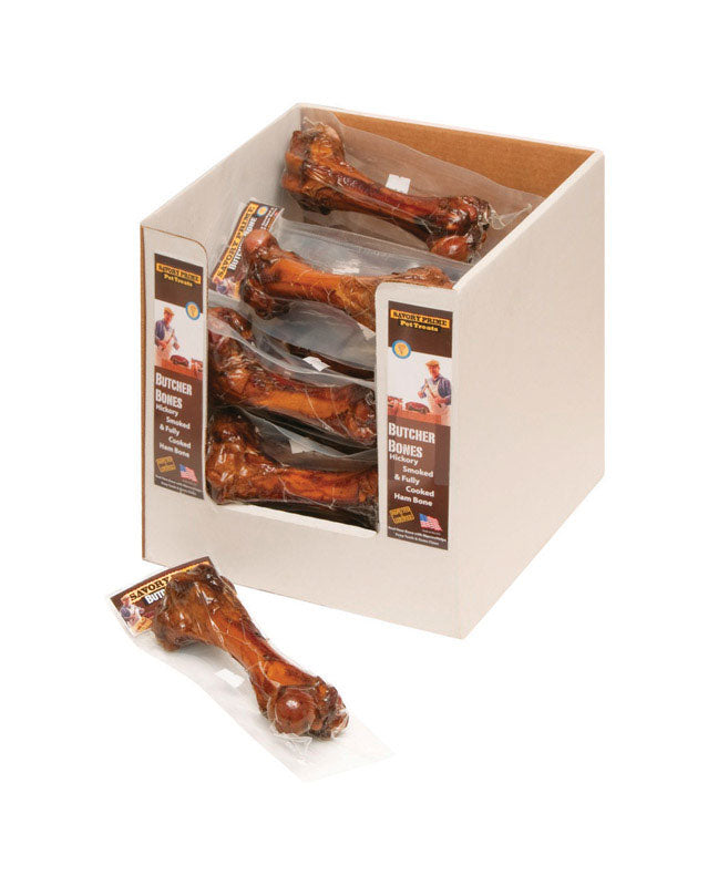 Savory Prime Butcher Bones Smoked Ham Grain Free Treats For Dogs 12 in. 1 pk, Pack of 24