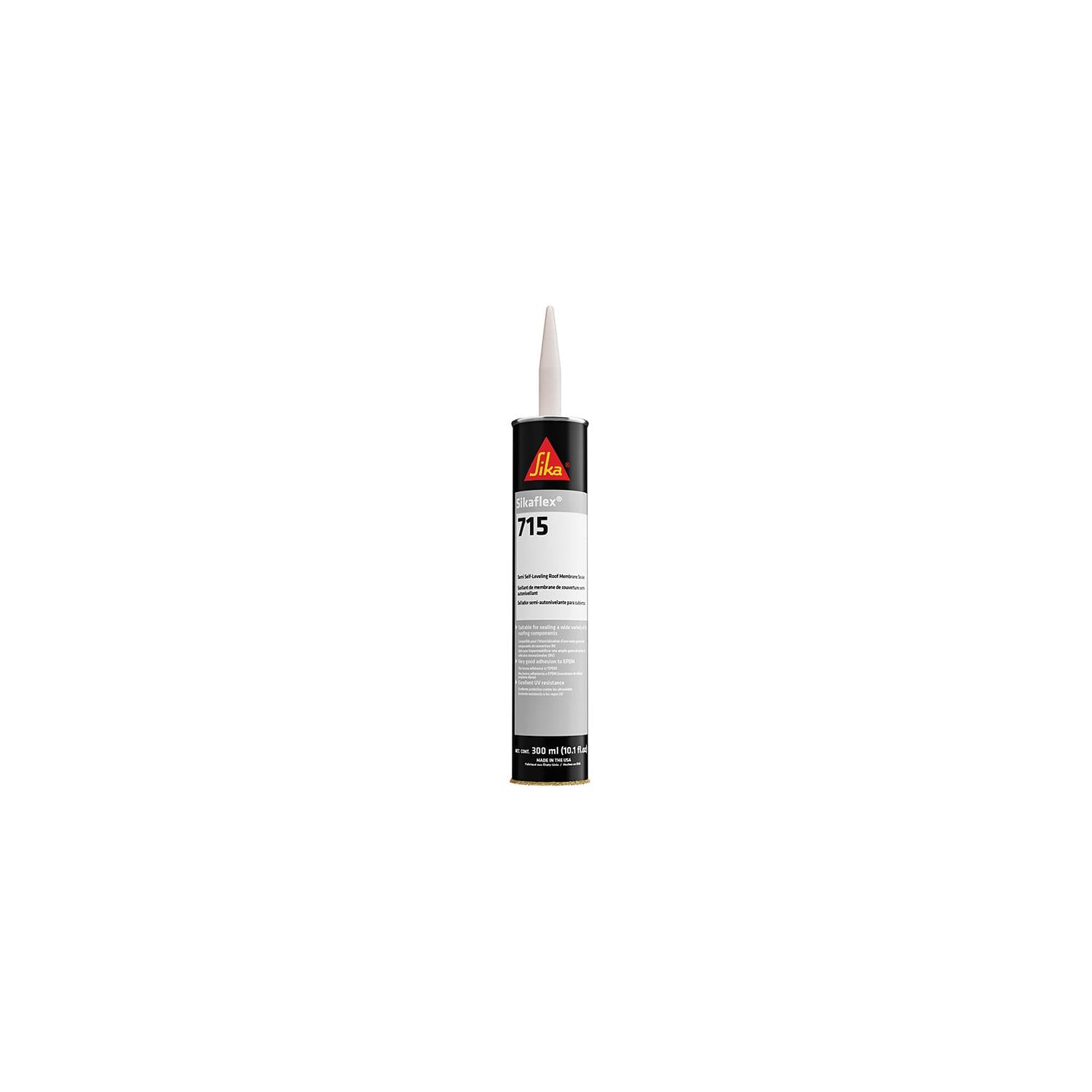 Sika° 187690 Sikaflex 715 Semi Self Leveling Roof Membrane Sealer, 10.1 oz., White