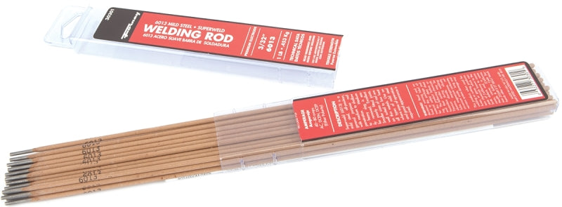 Forney 30301 Stick Electrode, 83000 psi Tensile Strength, Applicable Materials: Mild Steel, 3/32 in Dia, 14 in L