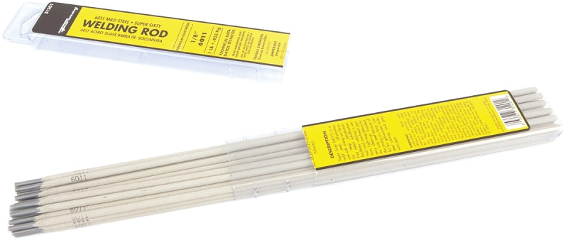 Forney 31201 Stick Electrode, 88000 psi Tensile Strength, Applicable Materials: Mild Steel, 1/8 in Dia, 14 in L