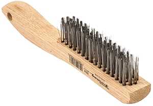 Forney 70520 Scratch Brush, 0.014 in L Trim, Stainless Steel Bristle, 10-1/4 in OAL