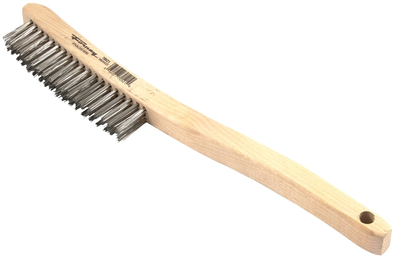 Forney 70521 Scratch Brush, 0.014 in L Trim, Stainless Steel Bristle, 13-3/4 in OAL