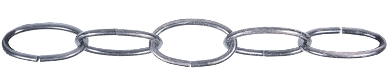 Ben-Mor 51088 Decorative Chain, #10, 50 ft L, 45 lb Working Load, Oval Link, Satin Chrome