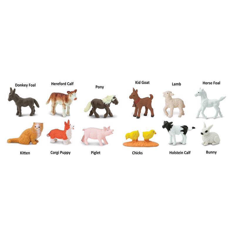 Safari Ltd. Toobs Farm Babies Toy Multicolor 12 pc