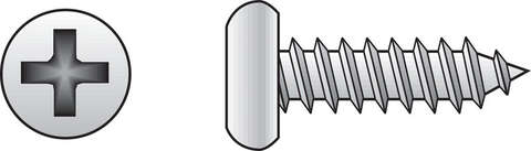 HILLMAN No. 6 X 1-1/4 in. L Phillips Pan Head Sheet Metal Screws 100 pk