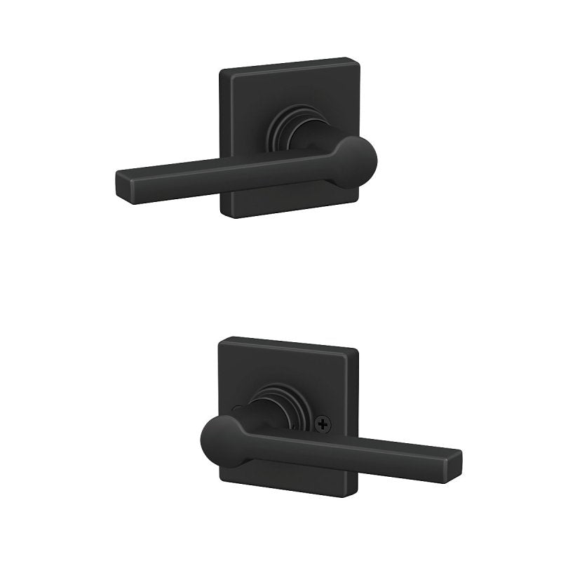 Dexter J Series J10SOL622COL Passage Lever, Matte Black, Zinc, Left, Reversible, Right Hand, 7/8 in Housing Dia