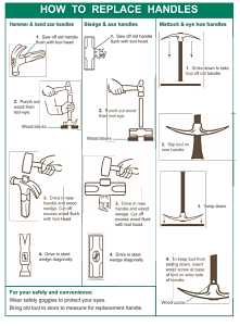 Link Handles 65994 Hammer Handle, 10-1/2 in L, Wood, For: 2 to 4 lb Hammers