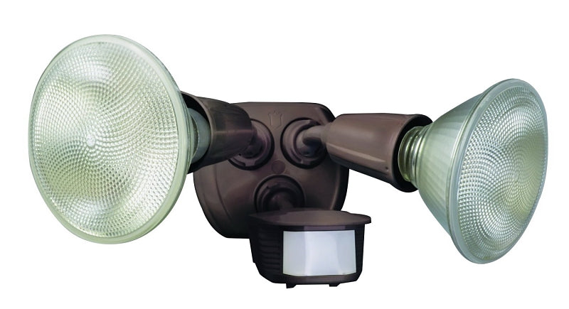 Designers Edge L6003BR Flood Light, 5 in H x 8 in W x 16 in D Dimensions, 120 V, 240 W, 2-Lamp, Incandescent Lamp