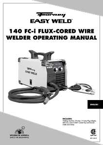 Forney Easy Weld 261 MIG Welder, 120 V Input, 20 A Input, 140 A, 1-Phase, 30 % Duty Cycle