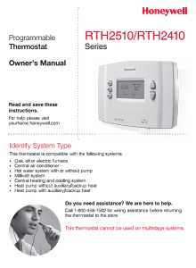 Honeywell RTH2510B1018/E1 Programmable Thermostat, +/-1 deg F Differential, Digital Display