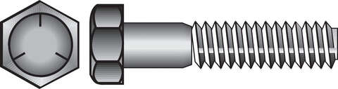 HILLMAN 3/4 in. D X 2-1/2 in. L Heat Treated Zinc Steel Hex Head Cap Screw 20 pk
