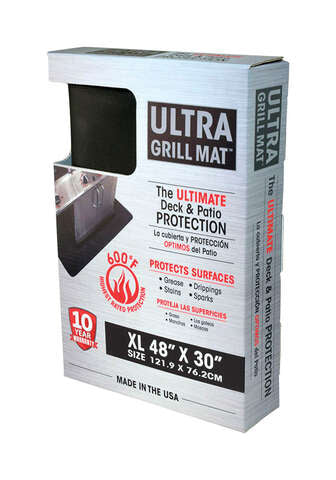 DiversiTech Grill 30 in. W X 48 in. L Black Rubber Utility Mat, Pack of 4
