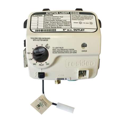 Reliance Natural Gas Control Valve Thermostat