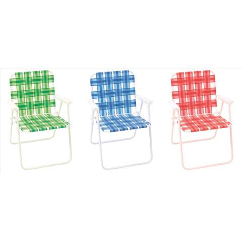 Rio Brands Assorted Folding Web Chair, Pack of 6