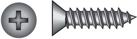 HILLMAN No. 12 X 3/4 in. L Phillips Flat Head Sheet Metal Screws 100 pk